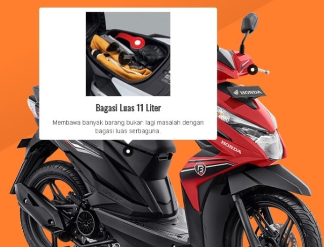 Ilustrasi bagasi Honda BeAT