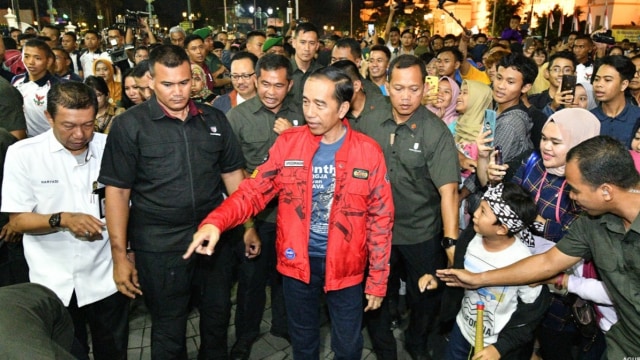 Presiden Joko Widodo di Jalan Maliboro, Yogyakarta
