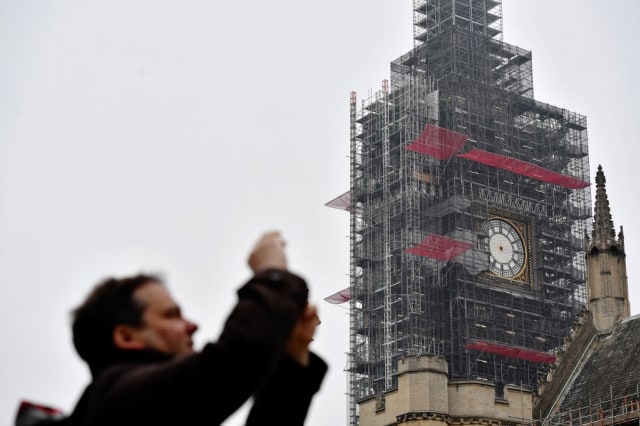 Renovasi Big Ben di London, Inggris Foto: AFP/Ben Stansall