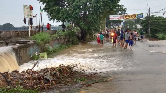 Tanggul Situ Pamulang jebol. Foto: Dok. Istimewa