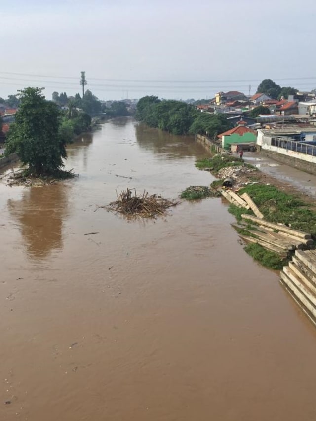 Kondisi Sungai Ciliwung pada kamis (2/1). Foto: Andesta Herli Wijaya/kumparan