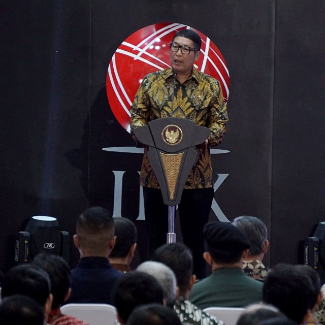 Dirut BEI Inarno Djajadi di acara pembukaan perdagangan saham awal tahun 2020 di Bursa Efek Indonesia, Jakarta, Kamis (2/1). Foto: Fanny Kusumawardhani/kumparan