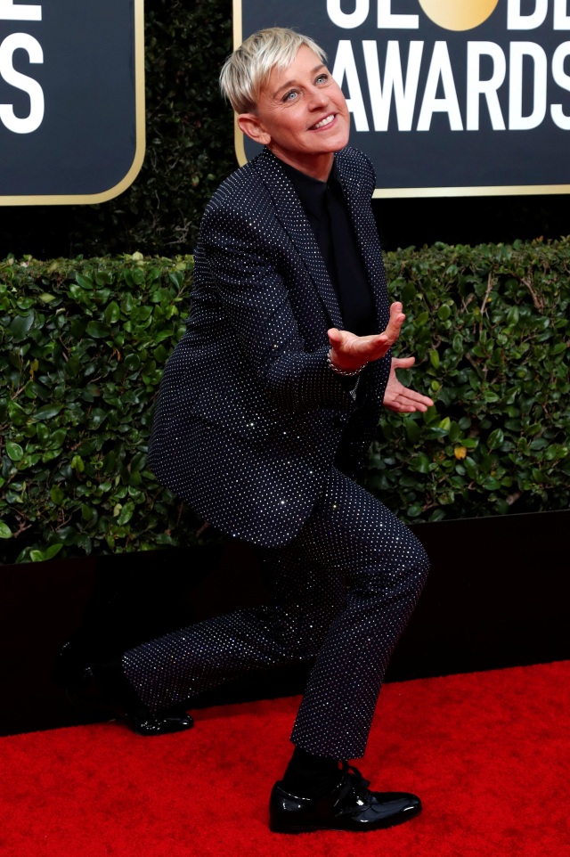 Ellen DeGeneres menghadiri Golden Globe Awards ke 77 di Beverly Hills, California, Amerika Serikat.
 Foto: REUTERS / Mario Anzuoni