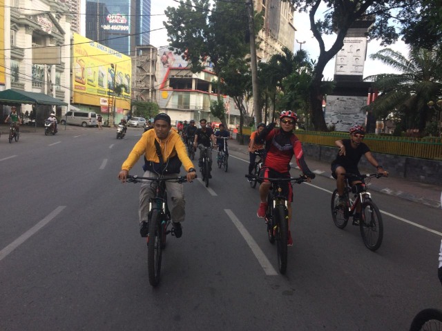 Jurnalis di Medan menggelar olahraga bersepeda untuk menjaga kebugaran. Foto : SumutNews