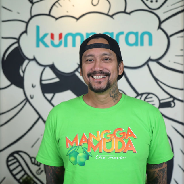 Pemain film Mangga Muda, Tora Sudiro, berkunjung ke kantor kumparan, Jakarta, Senin (6/1). Foto: Fanny Kusumawardhani/kumparan
