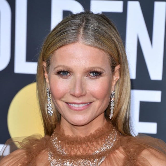 Riasan Wajah Gwyneth Paltrow di Golden Globes 2020 Foto: Instagram @georgieeisdell