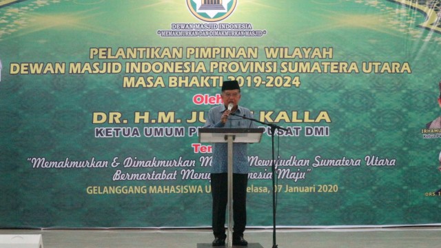 Jusuf Kalla, Pelantikan DMI Sumut