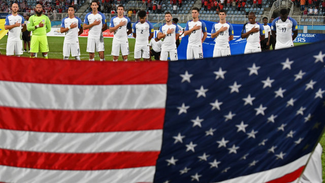 Timnas sepak bola Amerika Serikat. (Foto: Luis ACOSTA / AFP)