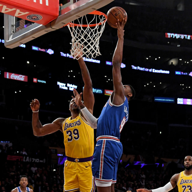 LA Lakers vs New York Knicks. Foto: Kirby Lee-USA TODAY Sports via Reuters