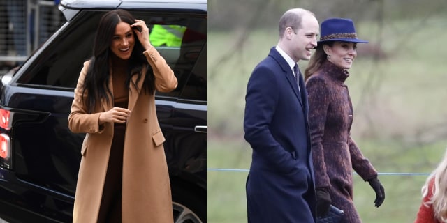 Tampilan Meghan Markla dan Kate Middleton di awal 2020  Foto: AFP & Instagram hrh_duchesscatherinecambridge