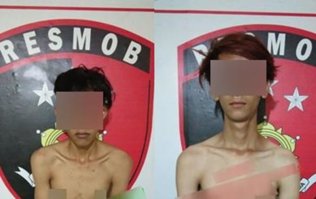 Dua Pemuda di Jalan Abu Bakar Lambogo di tangkap usai bobol rumah konsultan kesehatan di Makassar, (Makassar Indeks/Abdul).