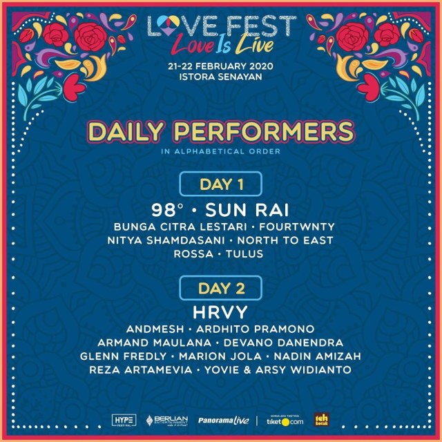 Love Fest 2020 'Love is Live'. Dok: Instagram @lovefestindo