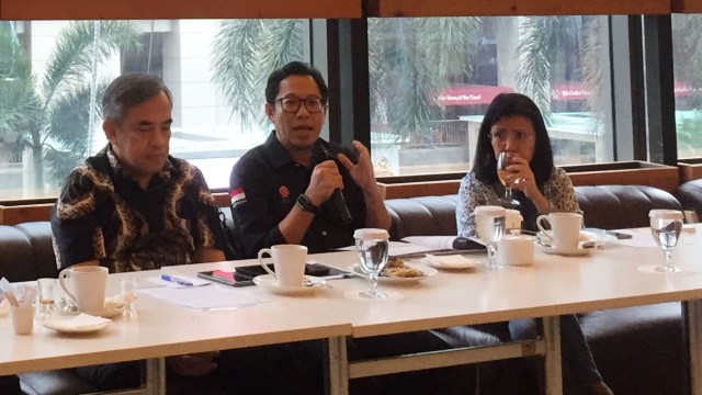 Konferensi pers Bursa Efek Indonesia (BEI) di Siam Restaurant, Gedung BEI, Jakarta, Jumat (10/1). Foto: Ema Fitriyani/kumparan