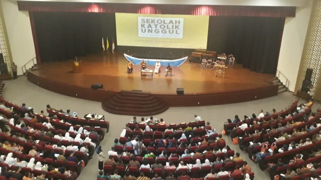 Suasana Konferensi Sekolah Katolik 2020 di USD Yogyakarta. Foto : Widi Erha