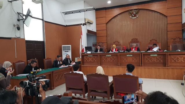 Suasana sidang kasus 'Ikan Asin' , PN Jaksel