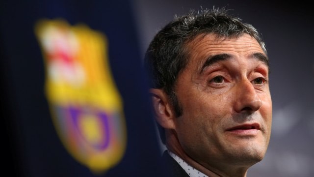 Ernesto Valverde, pelatih Barcelona. (Foto: Albert Gea/Reuters)