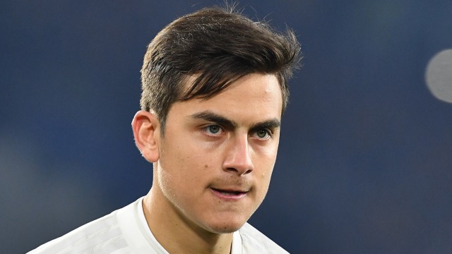Paulo Dybala di laga melawan Roma. Foto: AFP/Tiziana Fabi