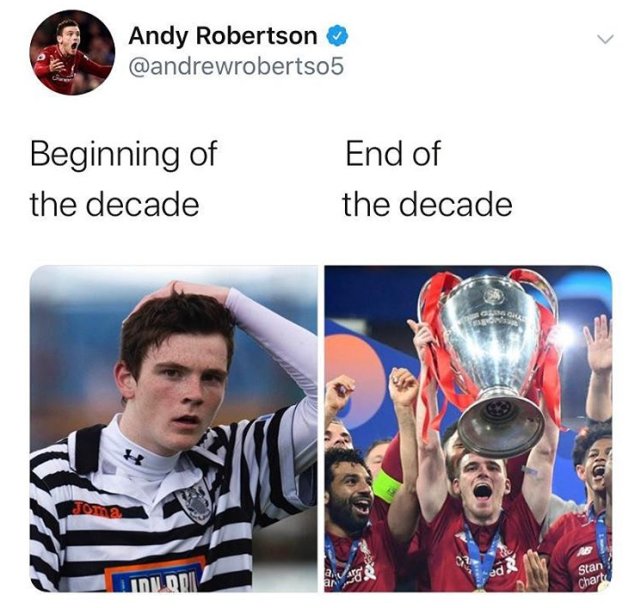 Andrew Robertson dulu dan sekarang | Photo from Instagram/andyrobertson94