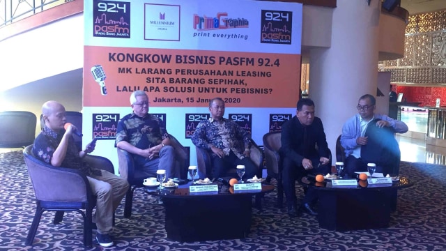 Kongkow Bisnis PAS FM Bertajuk MK Larang Perusahaan Leasing Sita Barang Sepihak di Hotel Milenium Sirih, Jakarta, Rabu (15/1). Foto: Nurul Nur Azizah/kumparan