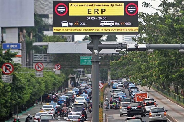 Uji coba Electronic Road Priciping (ERP) di DKI Jakarta. Foto: dok. Istimewa