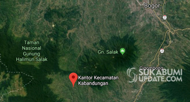 Citra satelit daerah Kabandungan, Kabupaten Sukabumi. | Sumber Foto:Google Maps