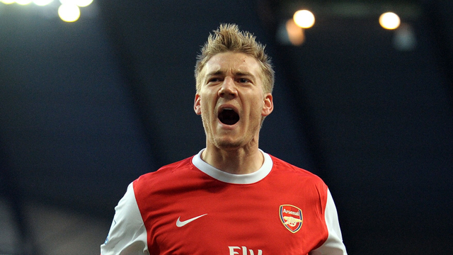 Nicklas Bendtner saat masih membela Arsenal Foto: AFP/ANDREW YATES