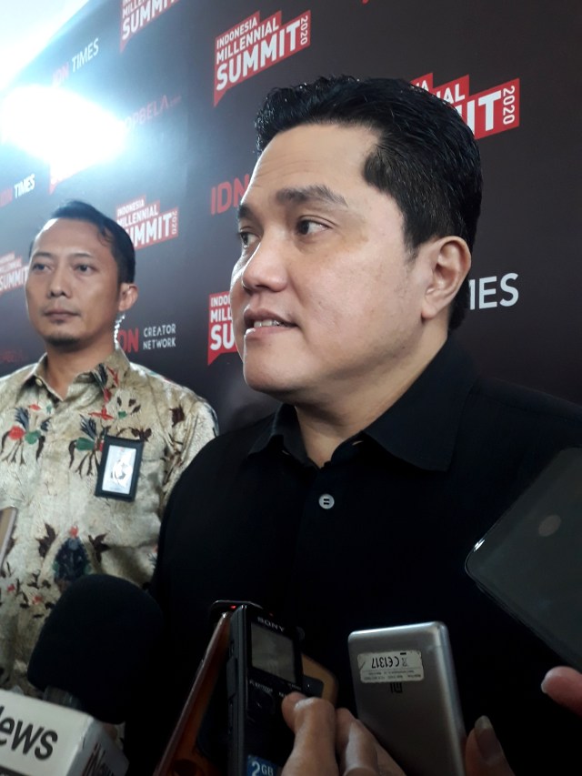 Menteri BUMN Erick Thohir di The Tribarata, Jakarta, Jumat (17/1/2020). Foto: Ema Fitriyani/kumparan