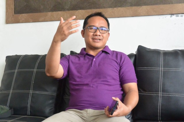 Ketua KPU Banjarmasin nonaktif, Gusti Makmur. Foto: M Syahbani/banjarhits.id