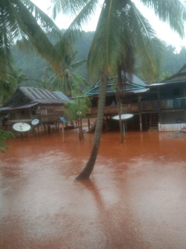 Banjir menggenangi rumah milik warga di Kolaka Utara, Foto: Istimewa.
