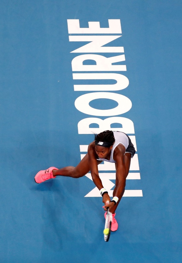 Cori 'Coco' Gauff di babak pertama Australian Open 2020. Foto: REUTERS/Issei Kato