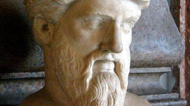 Foto: Patung batu yang menggambar wajah Pythagoras