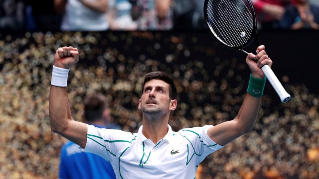 Novak Djokovic di Australian Open 2020. Foto: REUTERS/Issei Kato