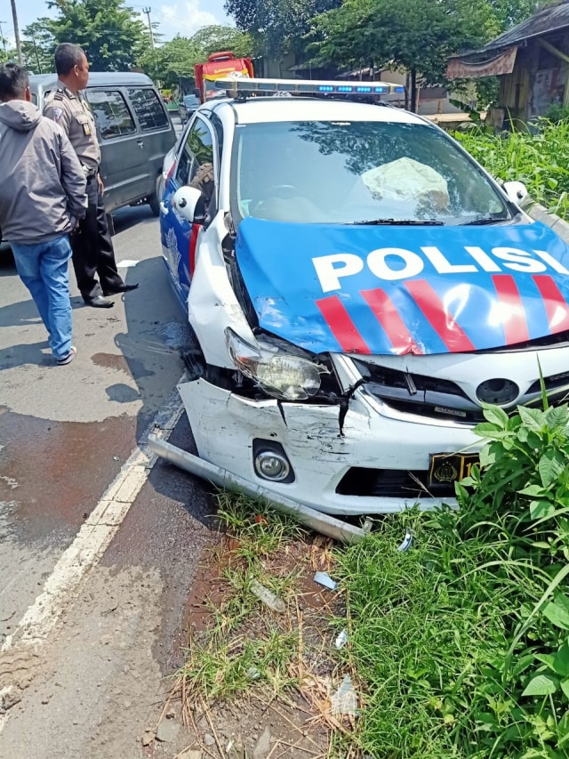 Mobil Patwal Wagub Jabar Alami Kecelakaam di Garut. Foto: Dok. Istimewa