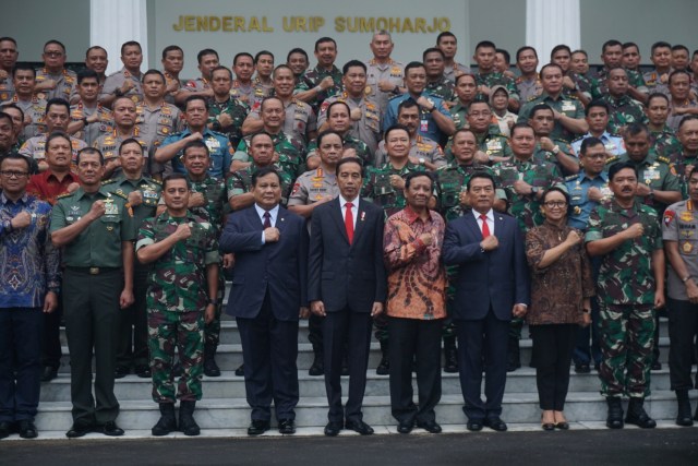 Presiden Joko Widodo menghadiri rapim Kementrian Pertahanan, TNI, dan Polri tahun 2020, Jakarta, Kamis (23/1/2020). Foto: Irfan Adi Saputra/kumparan