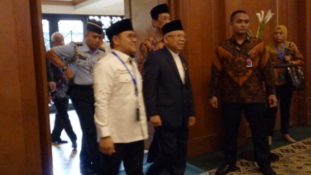 Wakil Presiden Ma'ruf Amin dalam CDI Eurasia Forum di Yogyakarta, Juma (24/1). Foto: Nadia Riso/kumparan