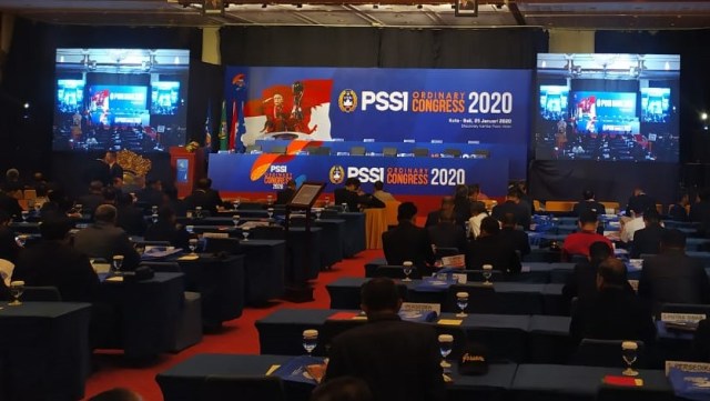 Kongres Tahunan PSSI 2020 di Discovery Hotel, Kuta, Bali, Sabtu (25/1) - ACH