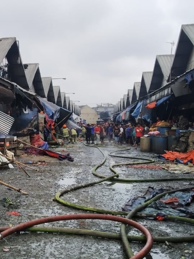 Kondisi Pasar Induk Caringin di Bandung usai terbakar. Foto: Dok. Istimewa