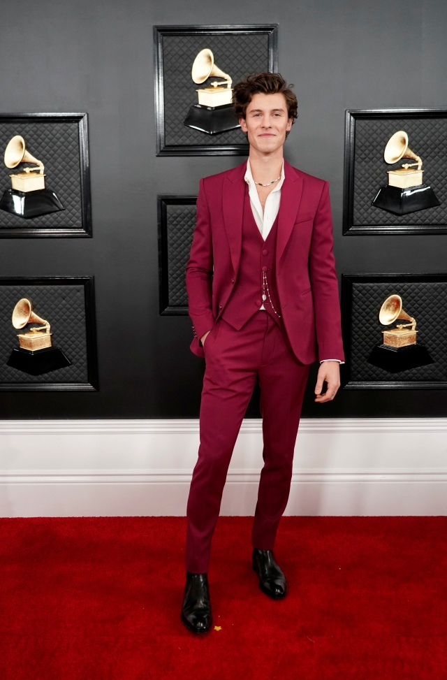 Shawn Mendes di ajang Grammy Awards Ke-62 di Los Angeles, California. Foto: REUTERS/Mike Blake