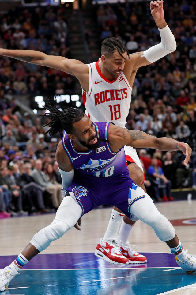 Pertandingan NBA antara Houston Rockets dan Oklahoma City Thunder.  Foto: Jeffrey Swinger-USA TODAY Sports
