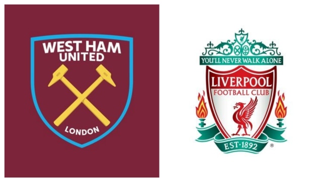 West Ham vs Liverpool. Foto: Twitter/@WestHam & @LFC