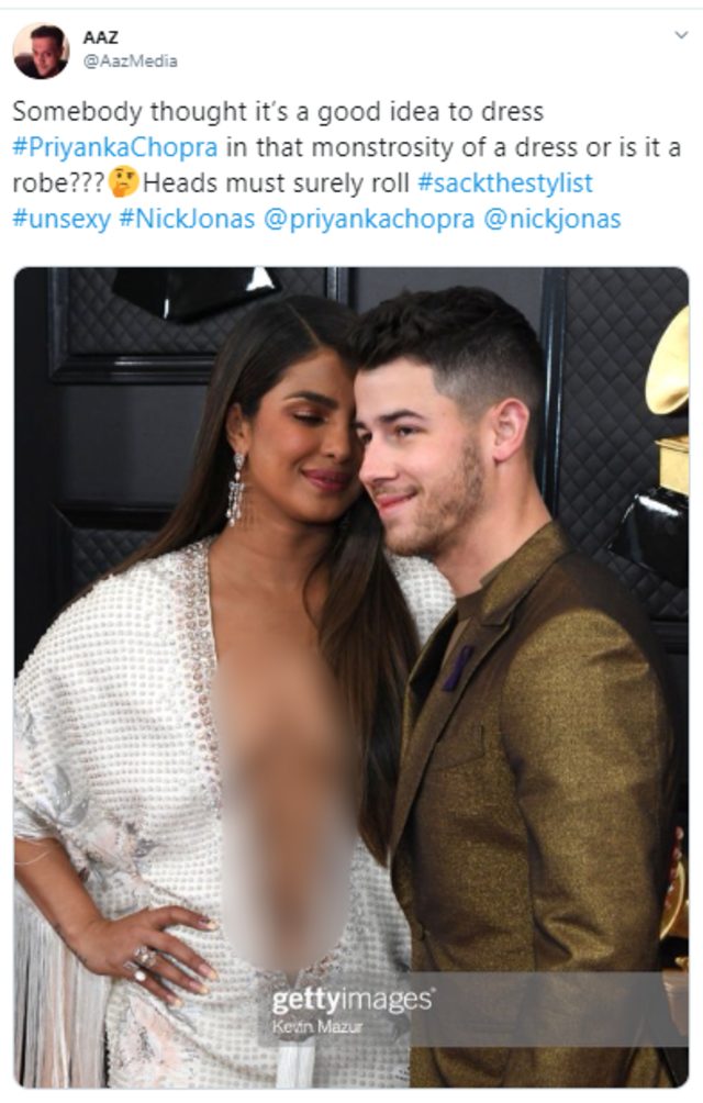 Gaun Priyanka Chopra di Grammy 2020 Dikritik Netizen (246914)