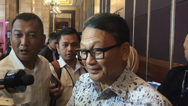 Menteri ESDM Arifin Tasrif di Hotel Kempinski, Jakarta, Kamis (30/1).  Foto: Ema Fitriyani/kumparan 