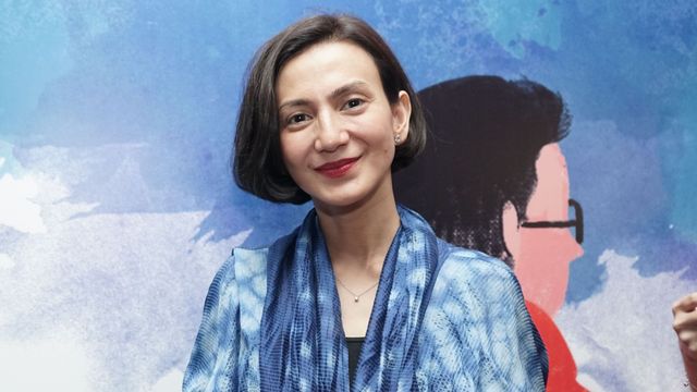 Wanda Hamidah saat hadir di konferensi pers film #berhentidikamu di kawasan Warung Buncit, Jakarta, Kamis, (30/1).  Foto: Ronny