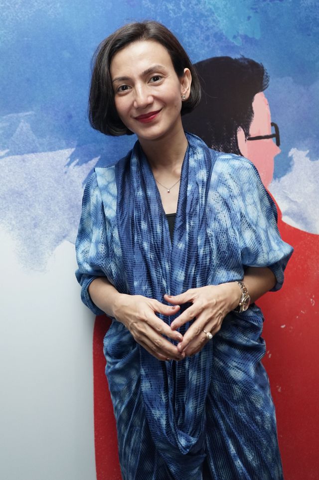 Wanda Hamidah saat hadir di konferensi pers film #berhentidikamu di kawasan Warung Buncit, Jakarta, Kamis, (30/1). Foto: Ronny