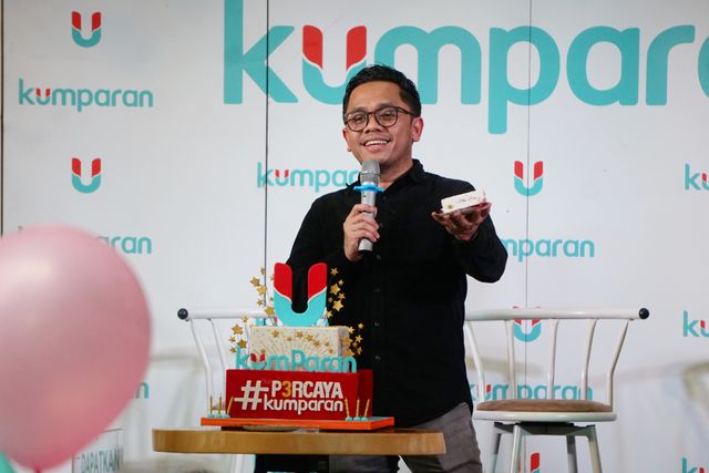 CEO kumparan Hugo Diba saat perayaan HUT ke-3 kumparan. Foto: Iqbal Firdaus/kumparan