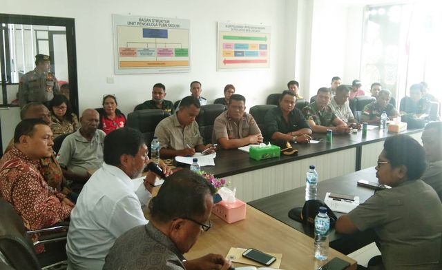 Rapat pembahasan penutupan PLBN Skouw. (Foto dok Polresta Jayapura Kota)
