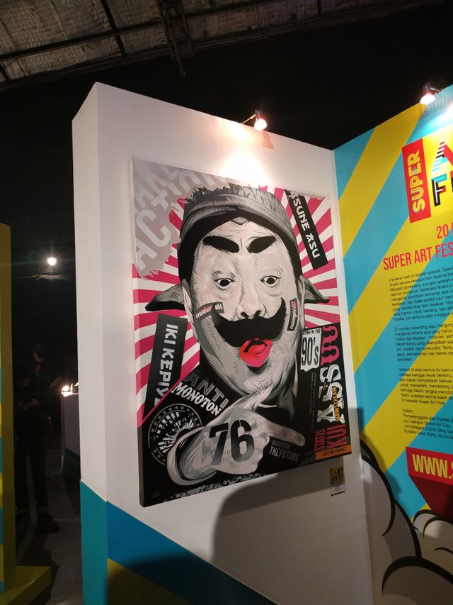 Karya yang dipamerkan di pameran finalis Super Art Fest di Livespace, SCBD, Jakarta Selatan, Sabtu (1/2).
 Foto: D.N Mustika Sari/kumparan