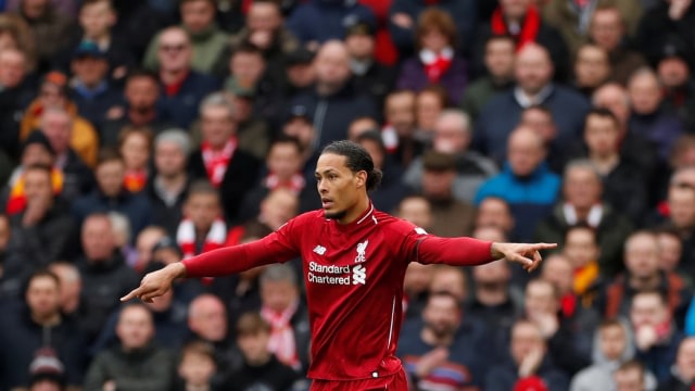 Virgil van Dijk, benteng pertahanan Liverpool. Foto: Action Images via Reuters/Lee Smith