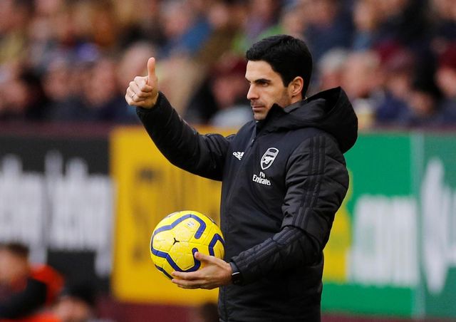 Pelatih Arsenal, Mikel Arteta di laga melawan Burnley. Foto: REUTERS/Phil Noble