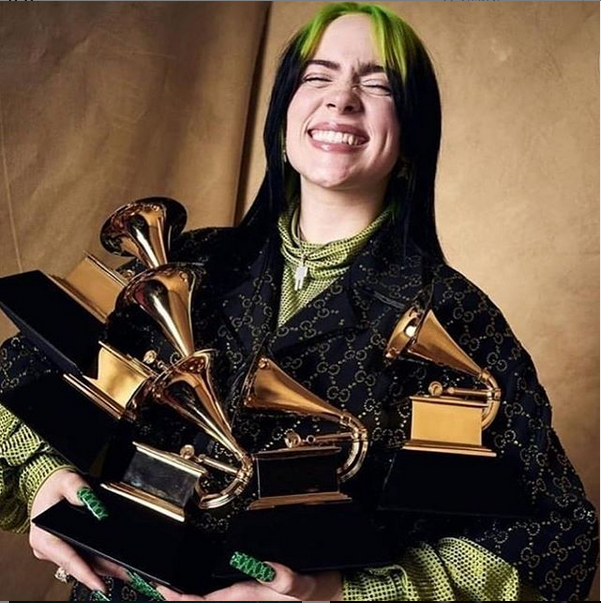 Billie Eilish, penyanyi muda berbakat yang berhasil memenangkan lima piala Grammy Awards 2020 | Photo by Instagram/@billieeilish